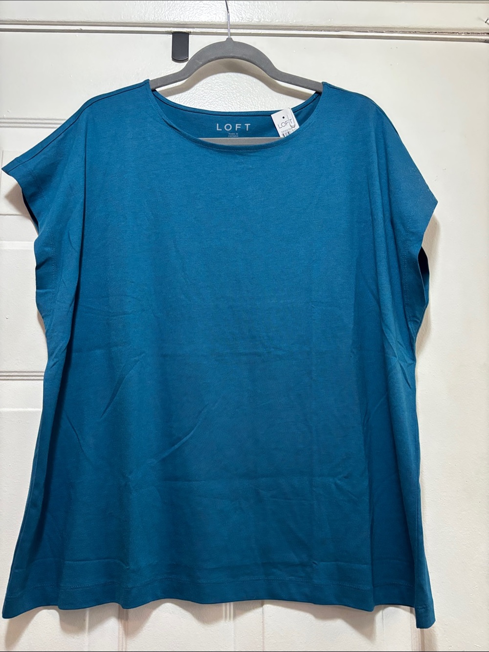 LOFT Dark Teal Short-Sleeve Top